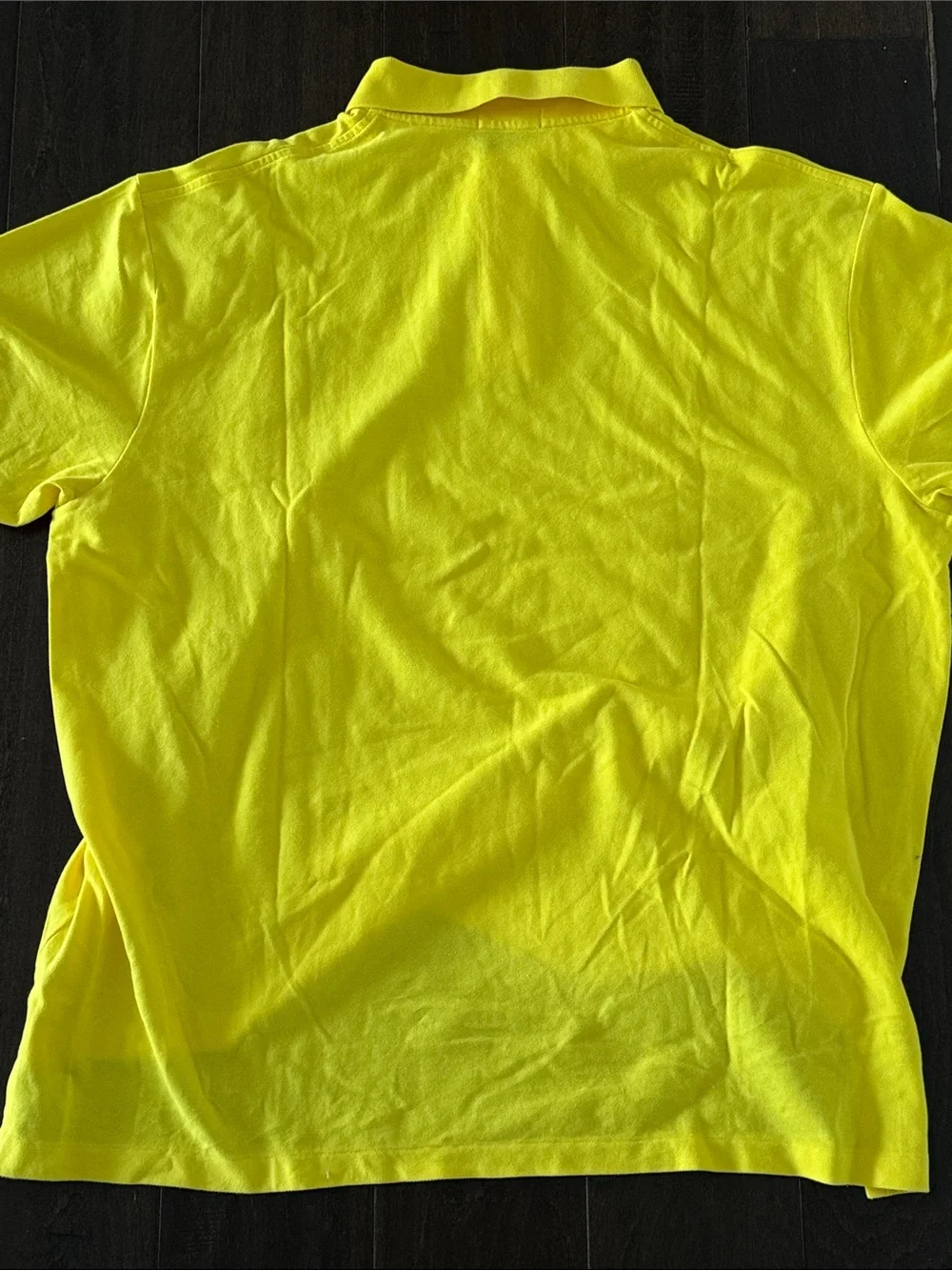 NWT Cotton Mesh Polo by Ralph Lauren Men’s Yellow Polo Shirt with Pony, 2XB - Picture 7 of 7
